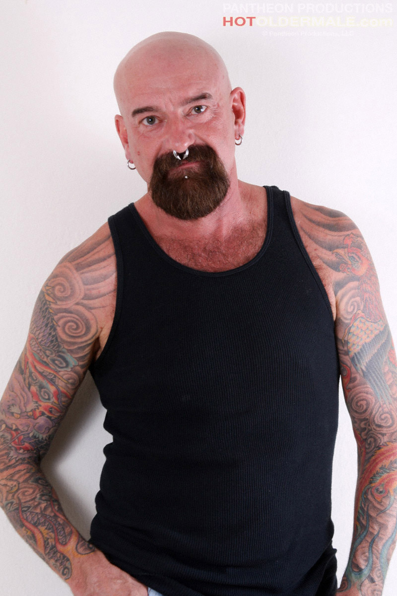 Tattooed bear Tex Madux naked by Hot Older Male